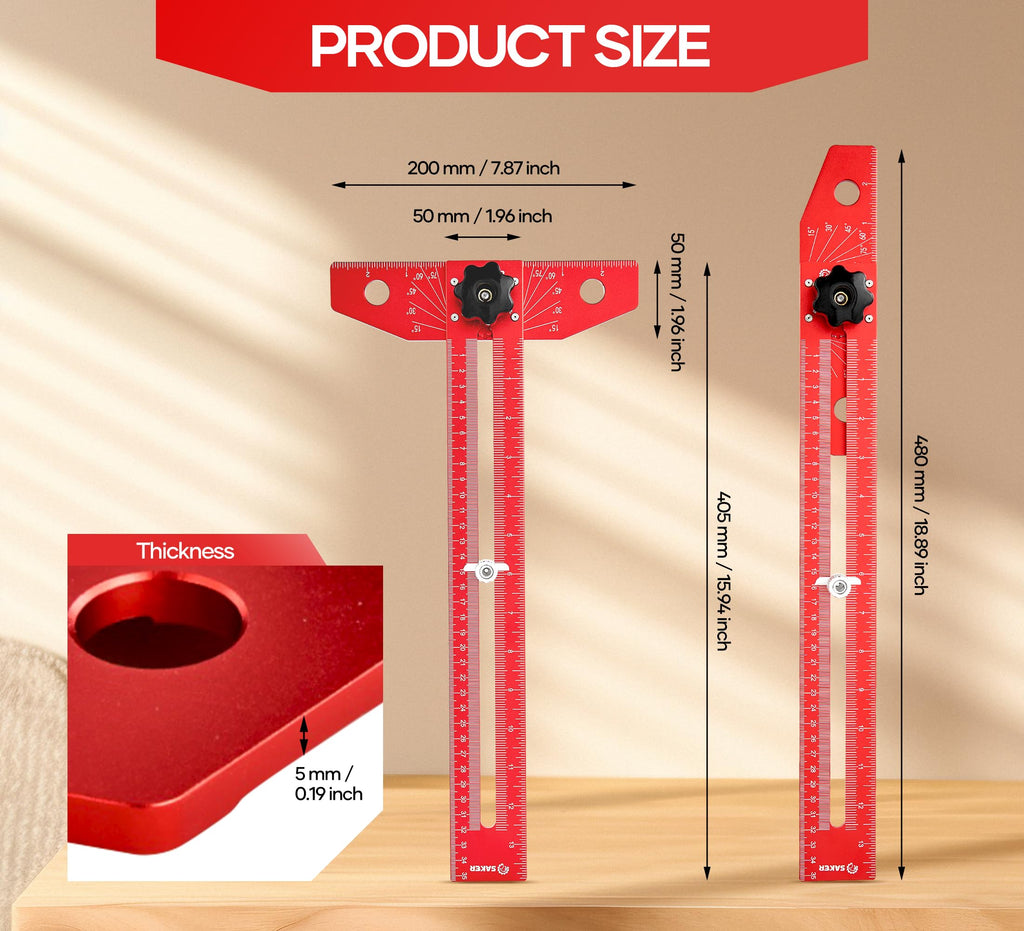 Woodworking Scriber Marking Line Ruler
