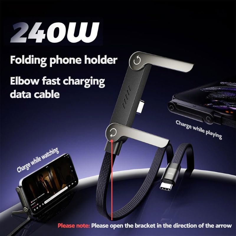 Flat Right Angle USB C Cable Stand