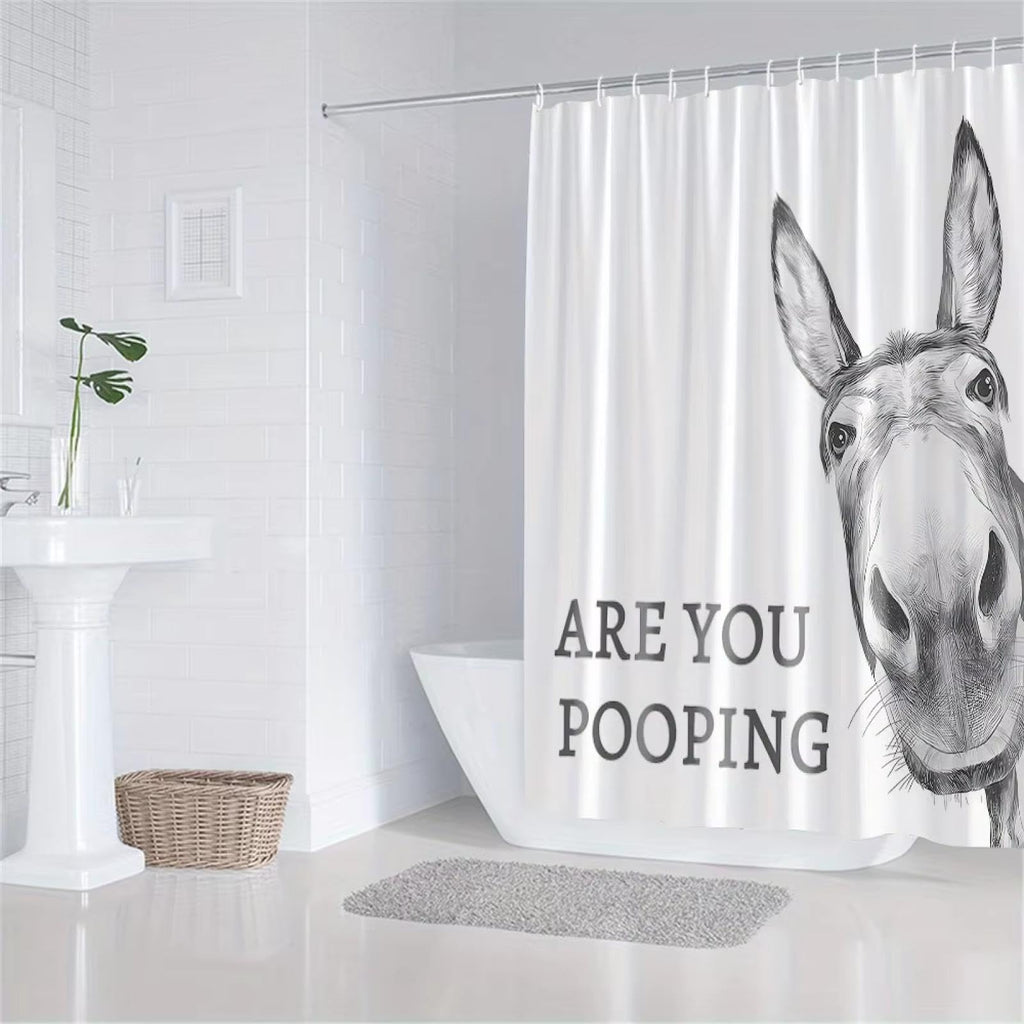 Funny Donkey Shower Curtain Decor