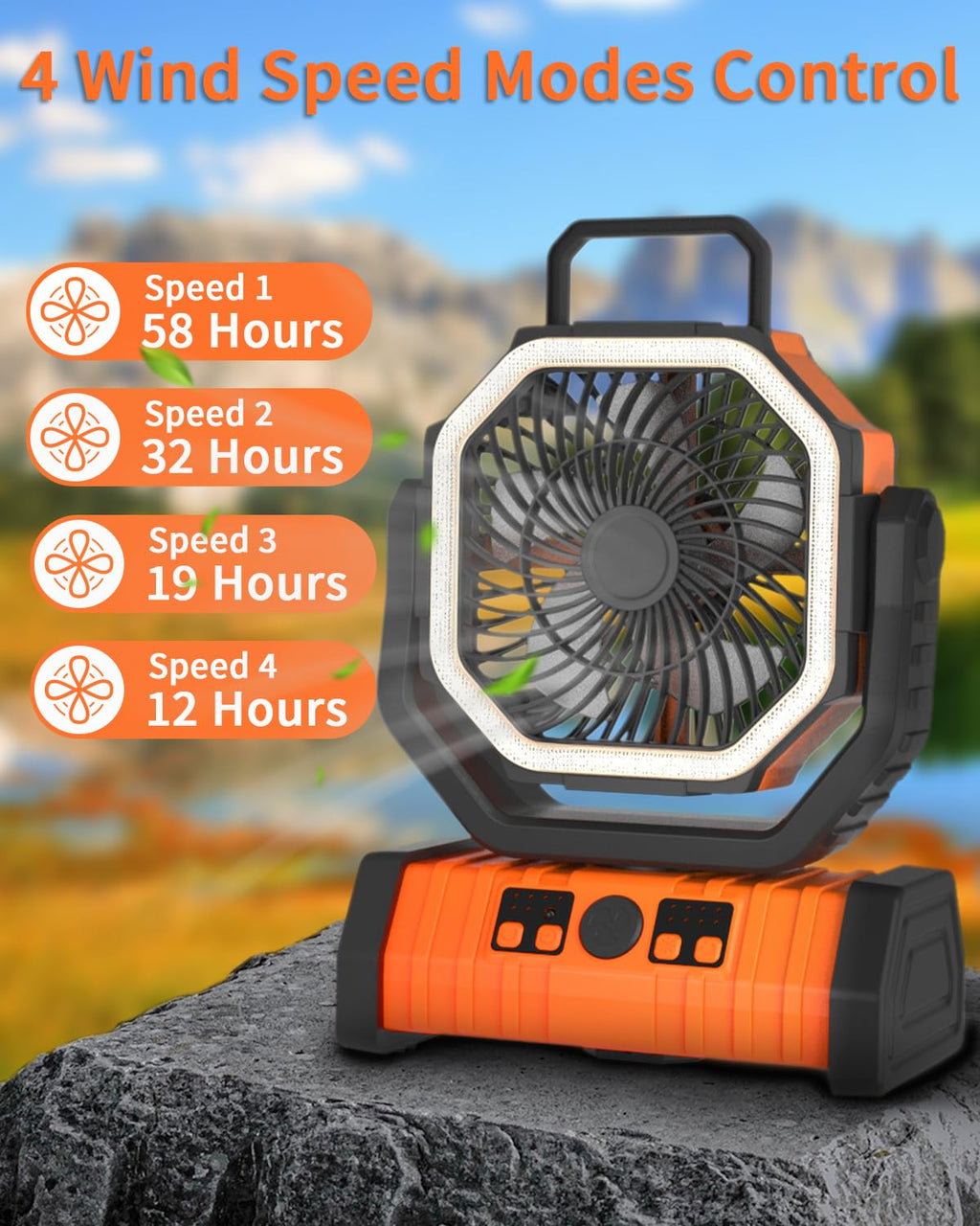 Rechargeable  RC Camping Fan