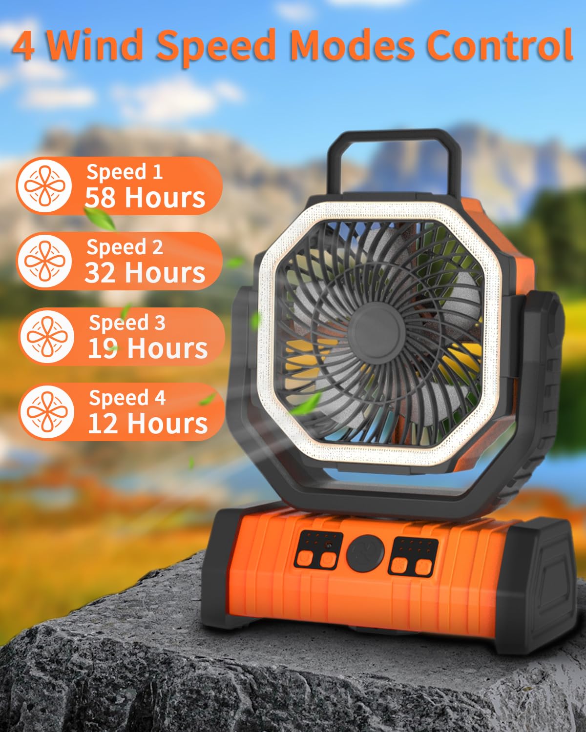 Rechargeable  RC Camping Fan