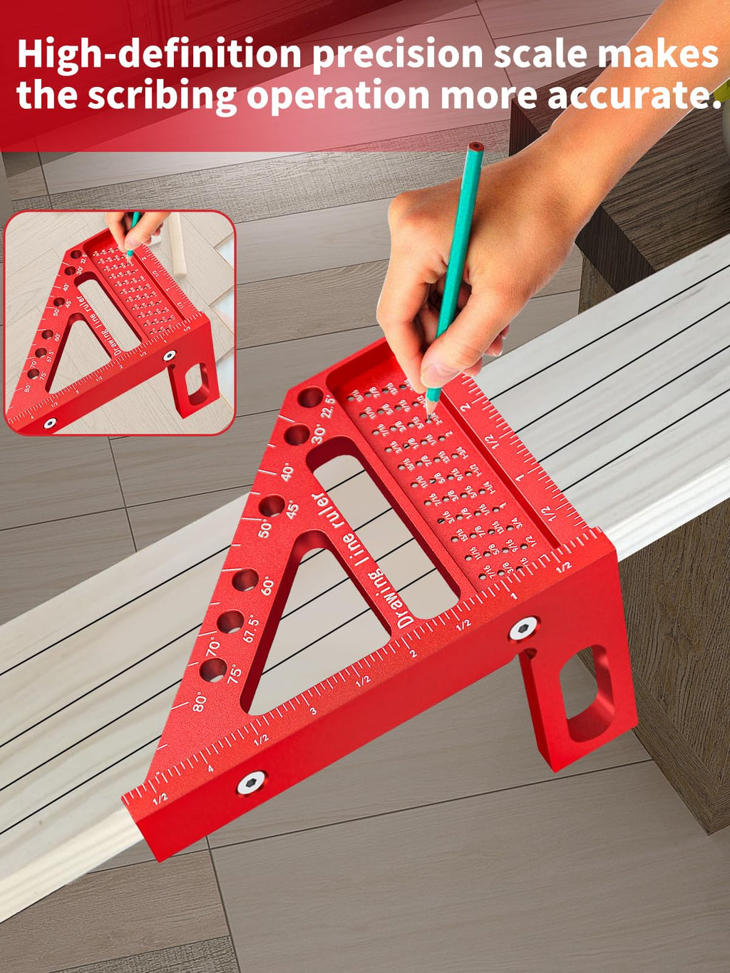 3D Multi Angle Carpenter Square Ruler