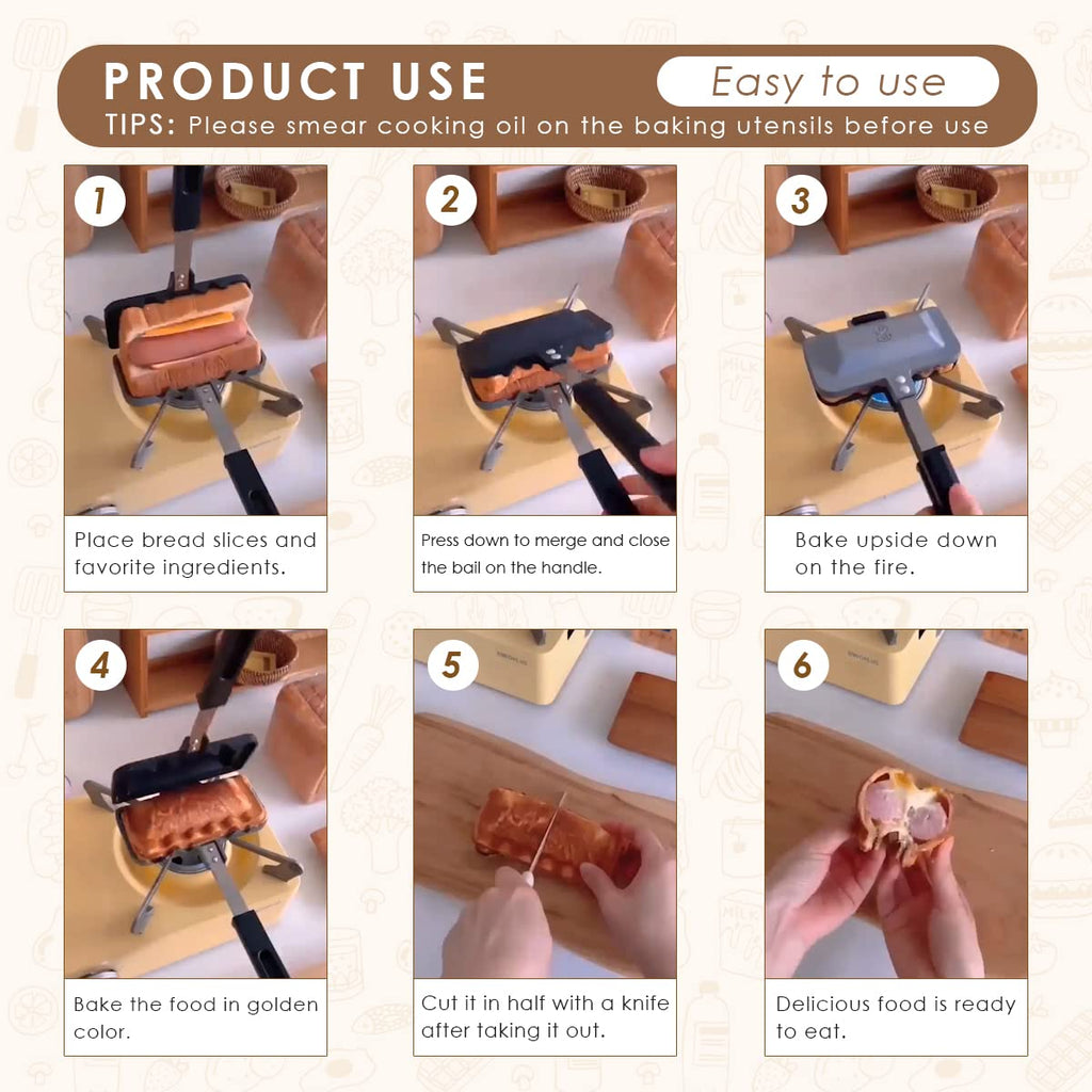 Double Sided Sandwich Maker Pan