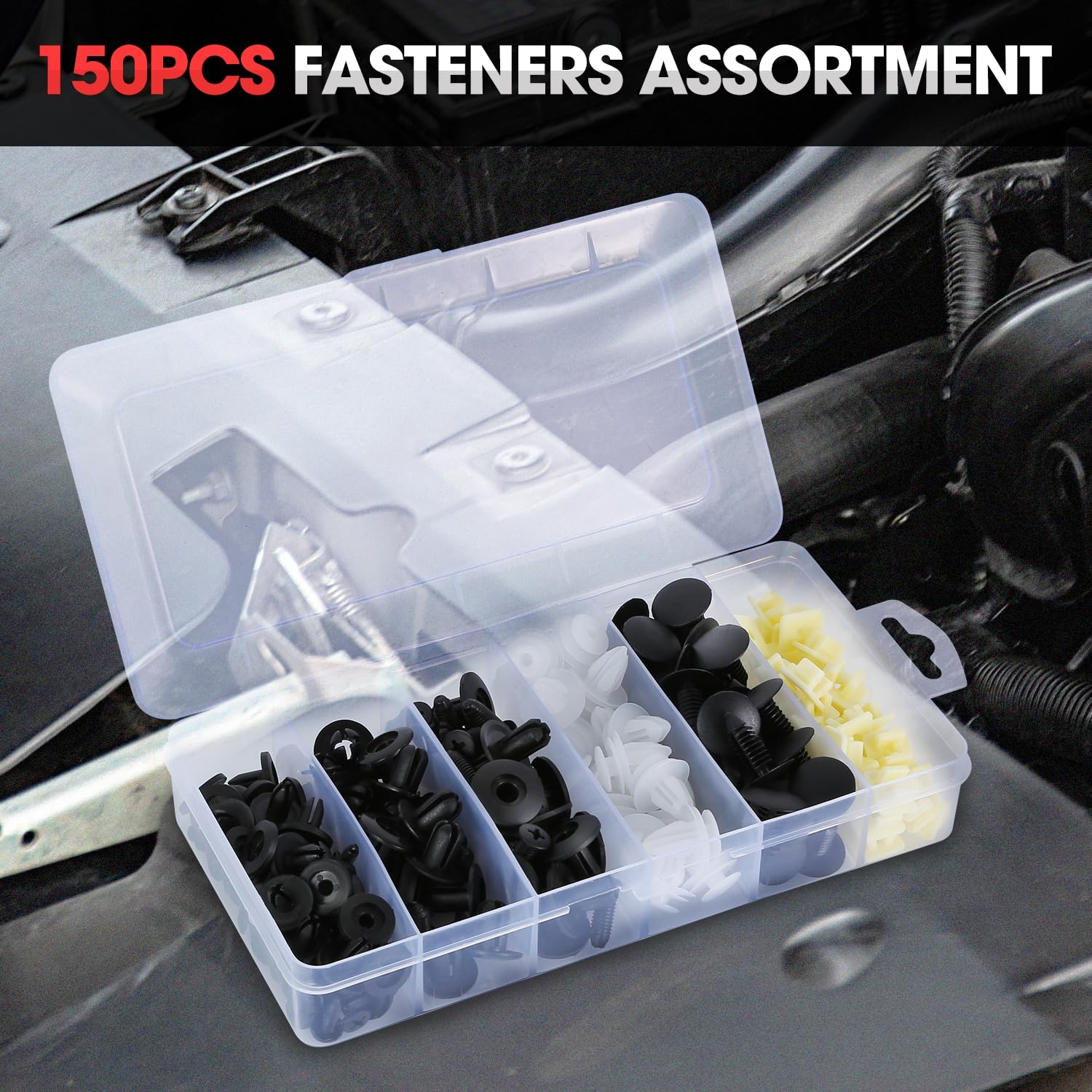150pcs Universal Nylon Bumper Retainer Clips Kit