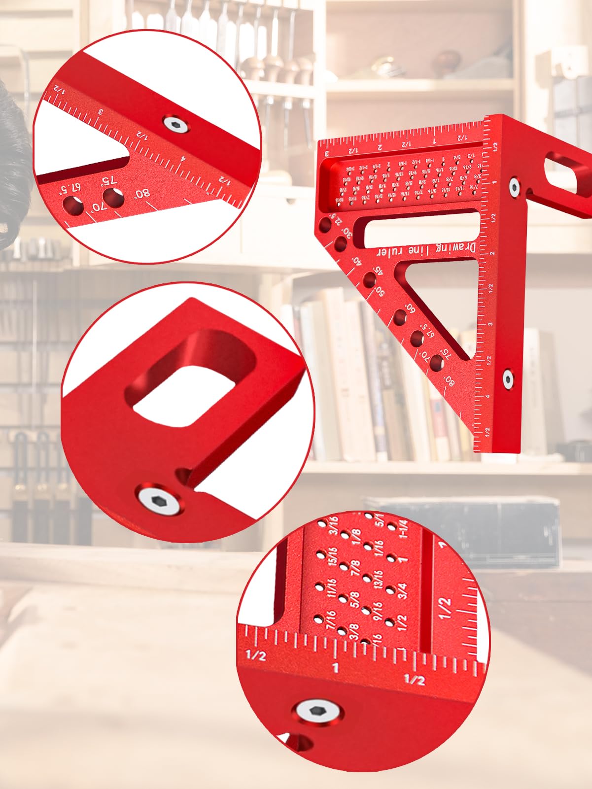 3D Multi Angle Carpenter Square Ruler