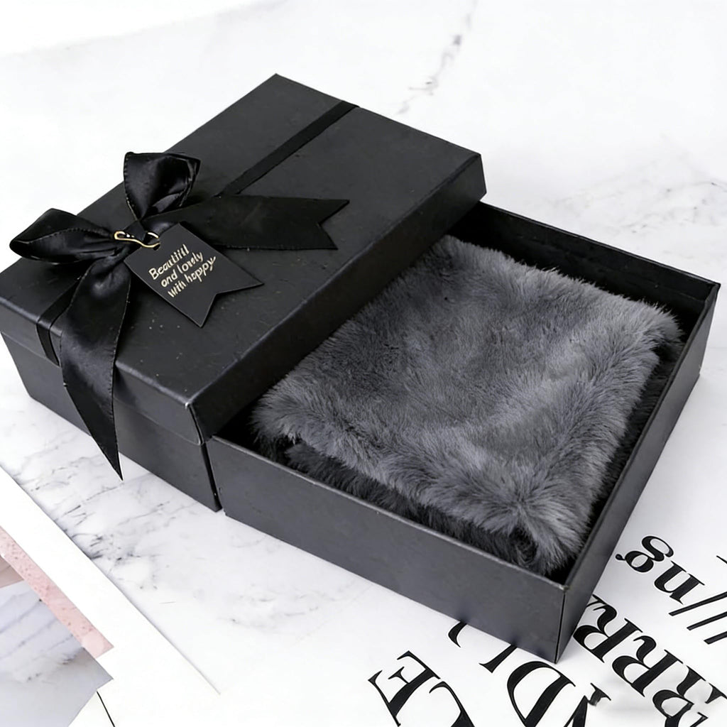 Faux Fur Scarf With Hidden Pocket