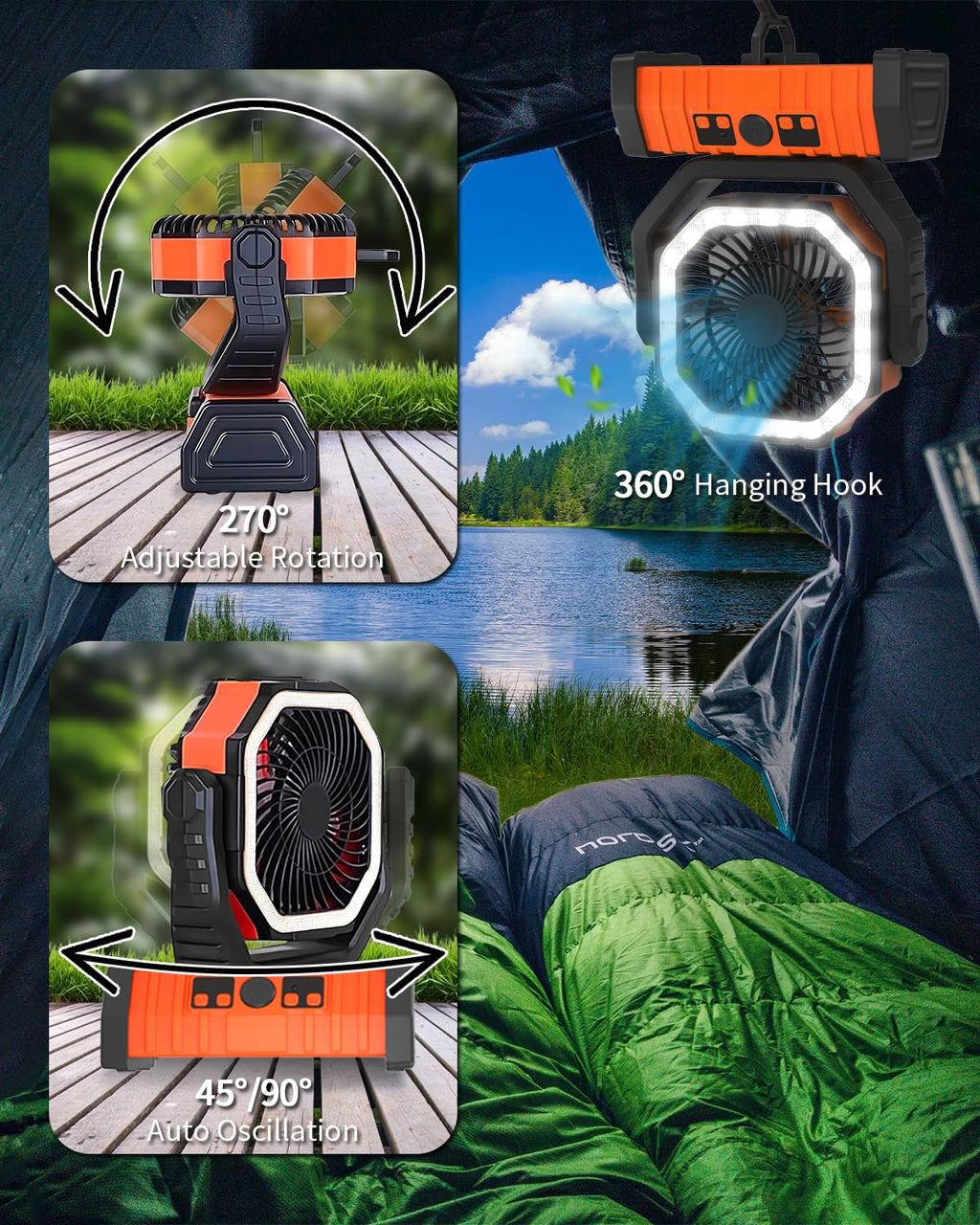 Rechargeable  RC Camping Fan