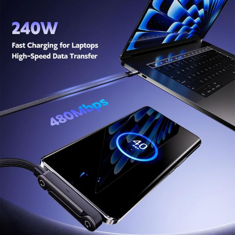 Flat Right Angle USB C Cable Stand