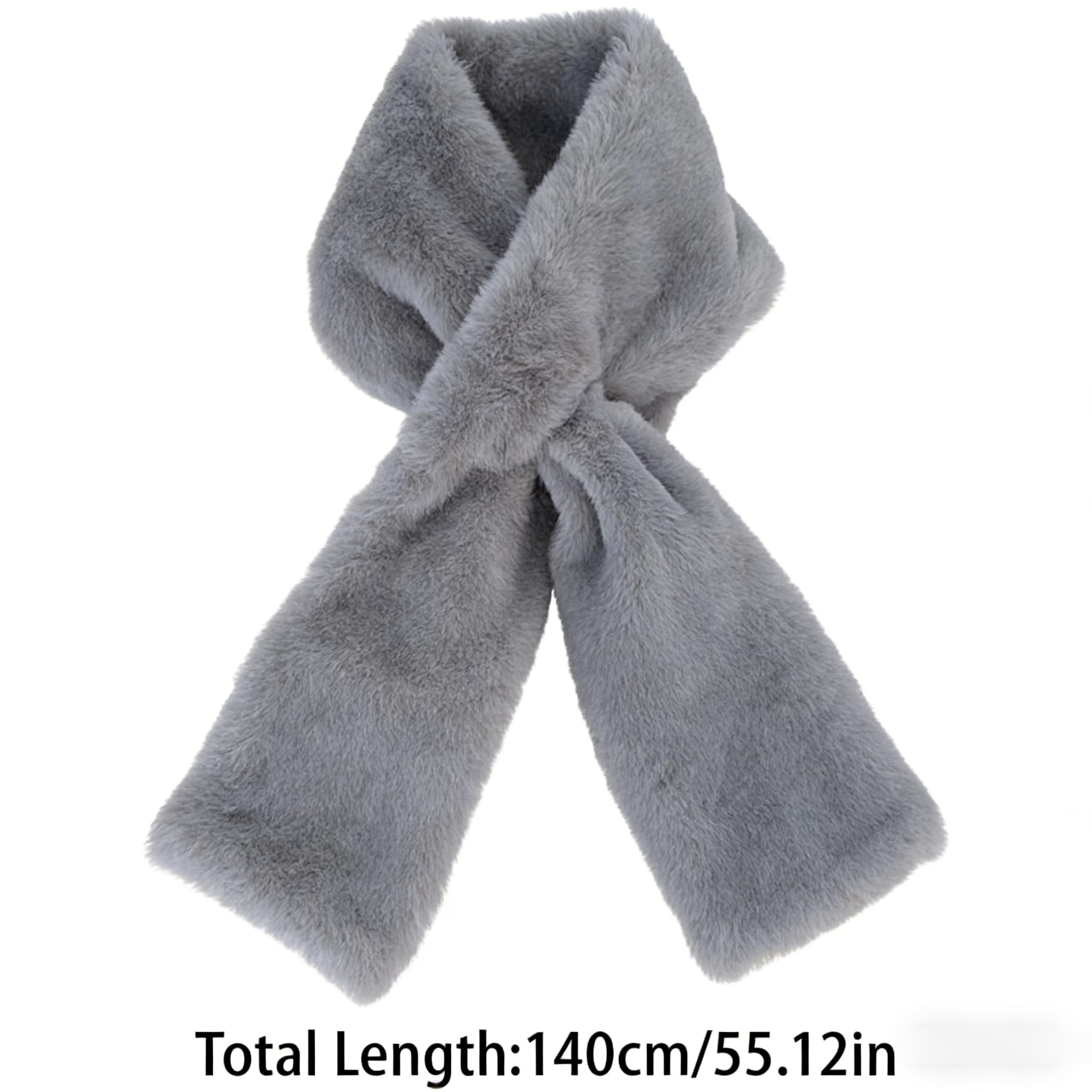 Faux Fur Scarf With Hidden Pocket