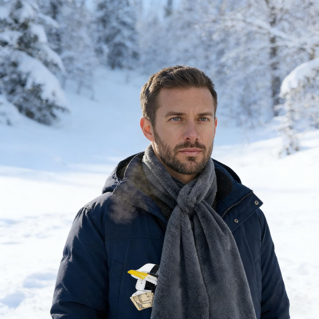 Faux Fur Scarf With Hidden Pocket