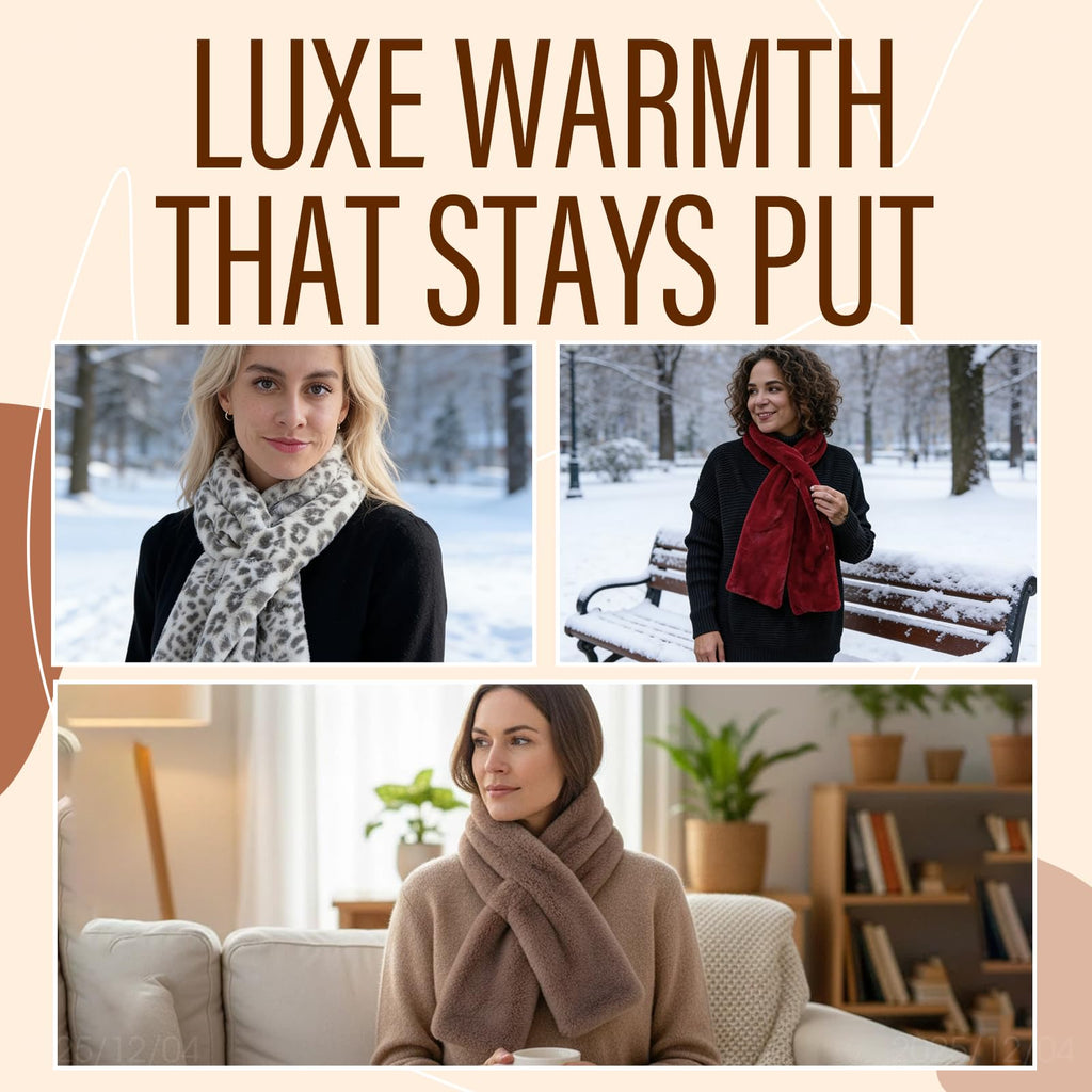 Faux Fur Scarf With Hidden Pocket