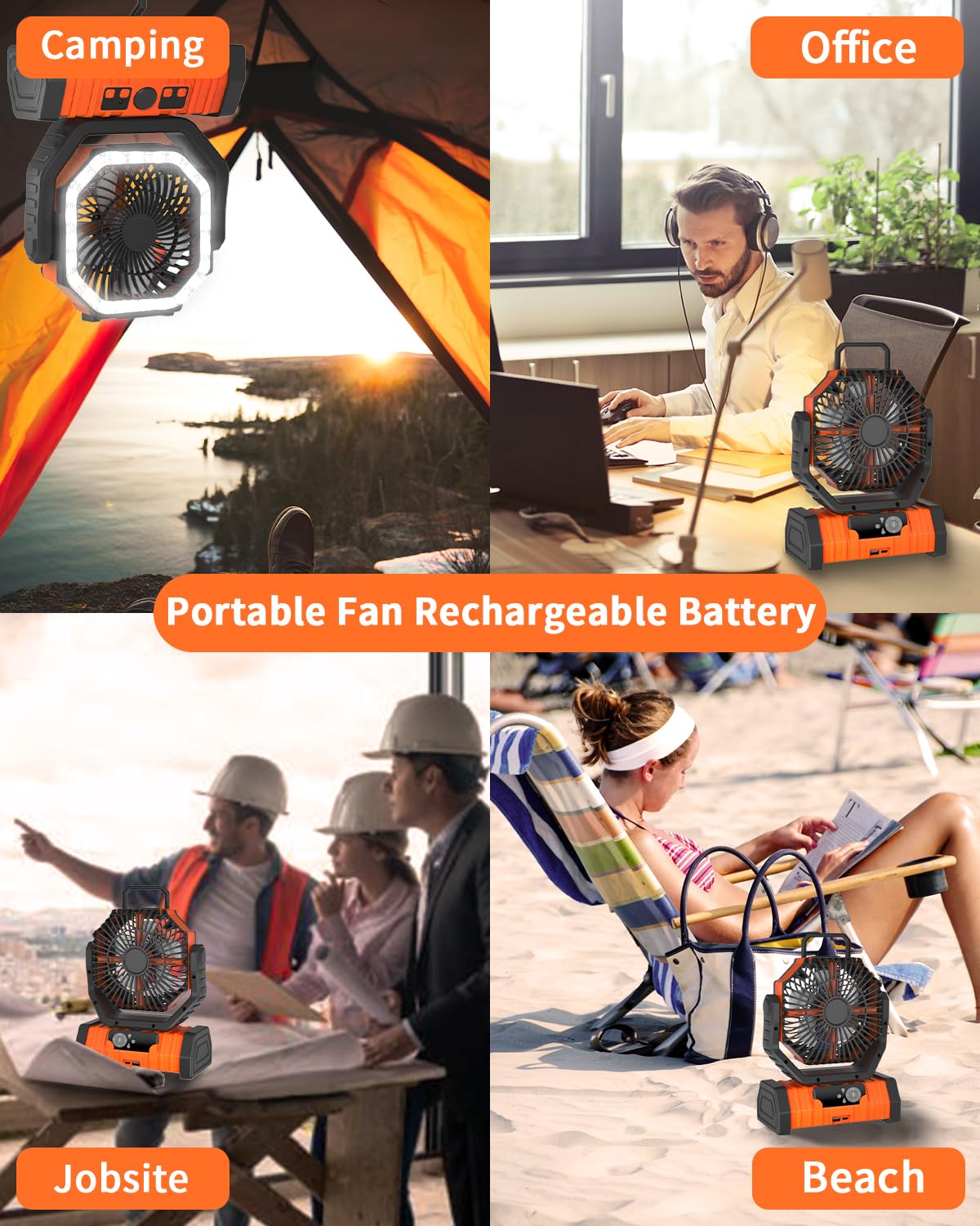 Rechargeable  RC Camping Fan