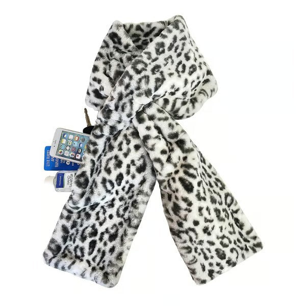 Faux Fur Scarf With Hidden Pocket