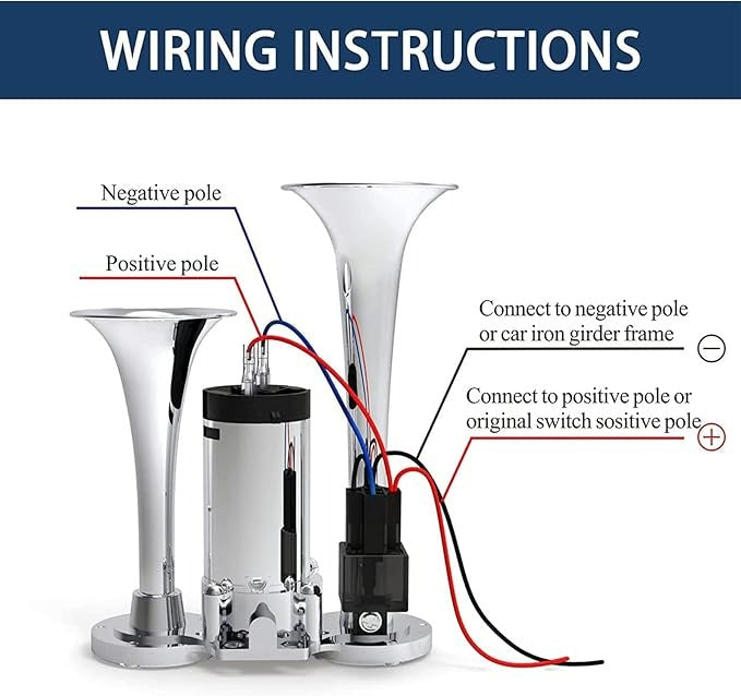Loud Car Dual Trumpet Air Horn