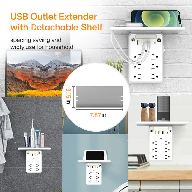 Multi-plug outlet with night light