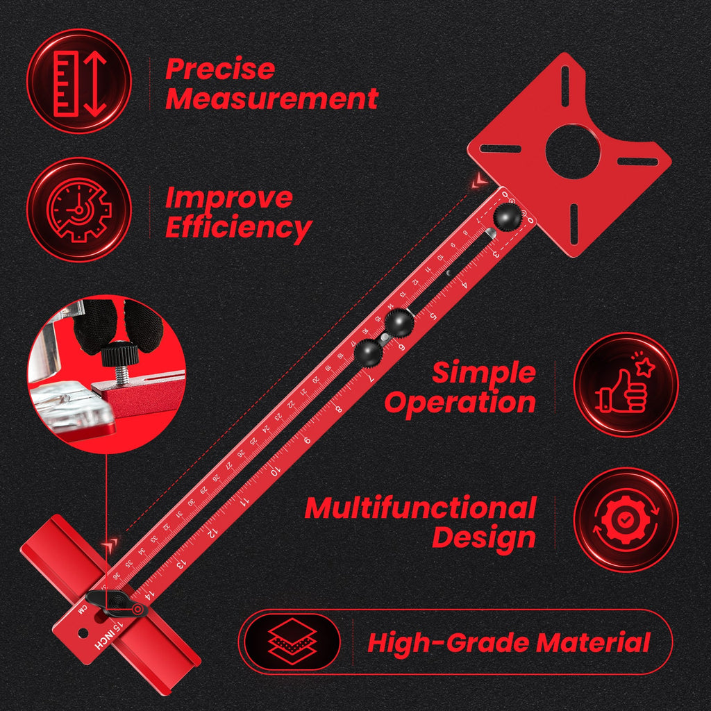 Robust Woodworking Bracket for Milling Tasks - ® 4 in 1 Router Milling Groove Bracket