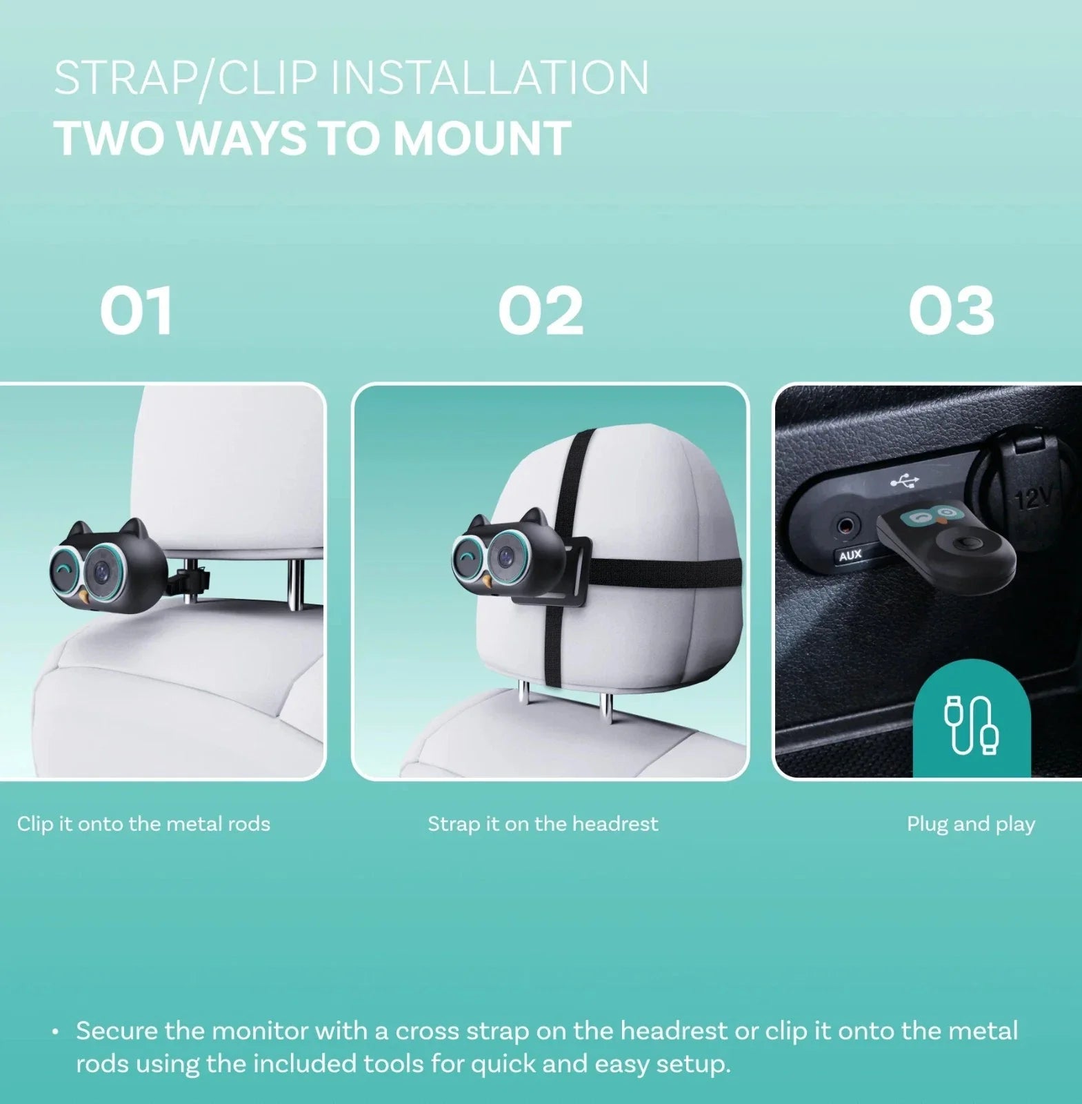 2-In-1 Baby Car Monitor