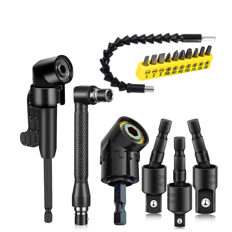 17Pcs Flexible Right Angle Drill Attachment