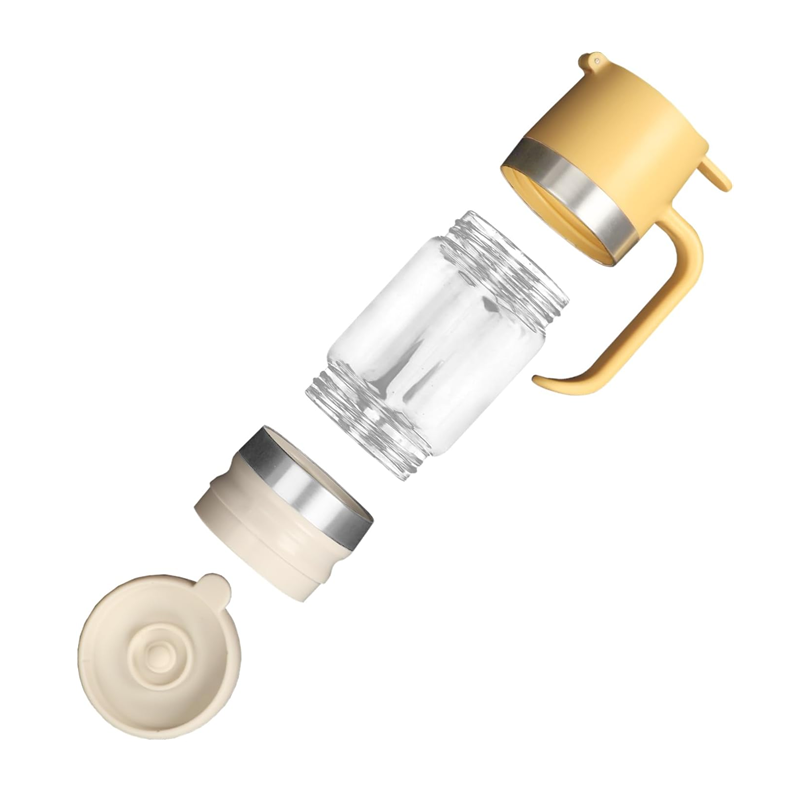Glass Honey Syrup Dispenser Jar