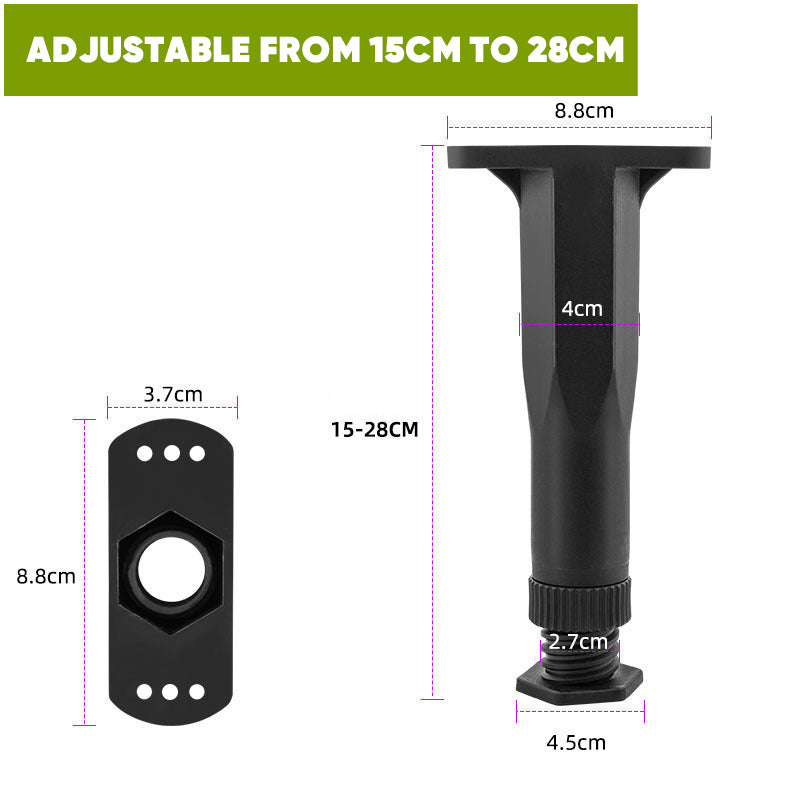 6 Pcs Adjustable Height Bed Support Legs